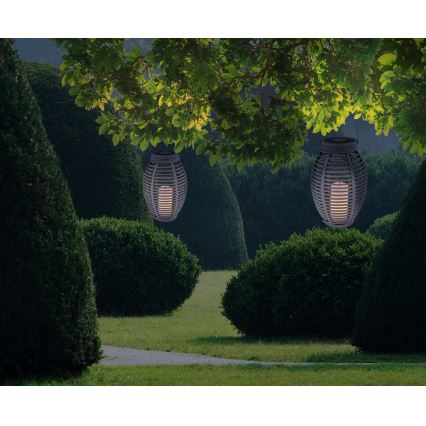 Globo - LED-Solarleuchte LED/0,06W/3,2V IP44 200 mAh Rattan
