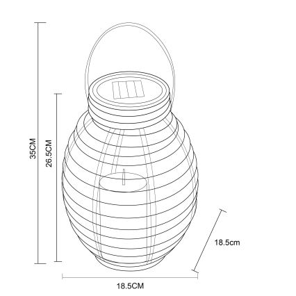 Globo - LED-Solarleuchte LED/0,06W/3,2V IP44 200 mAh Rattan