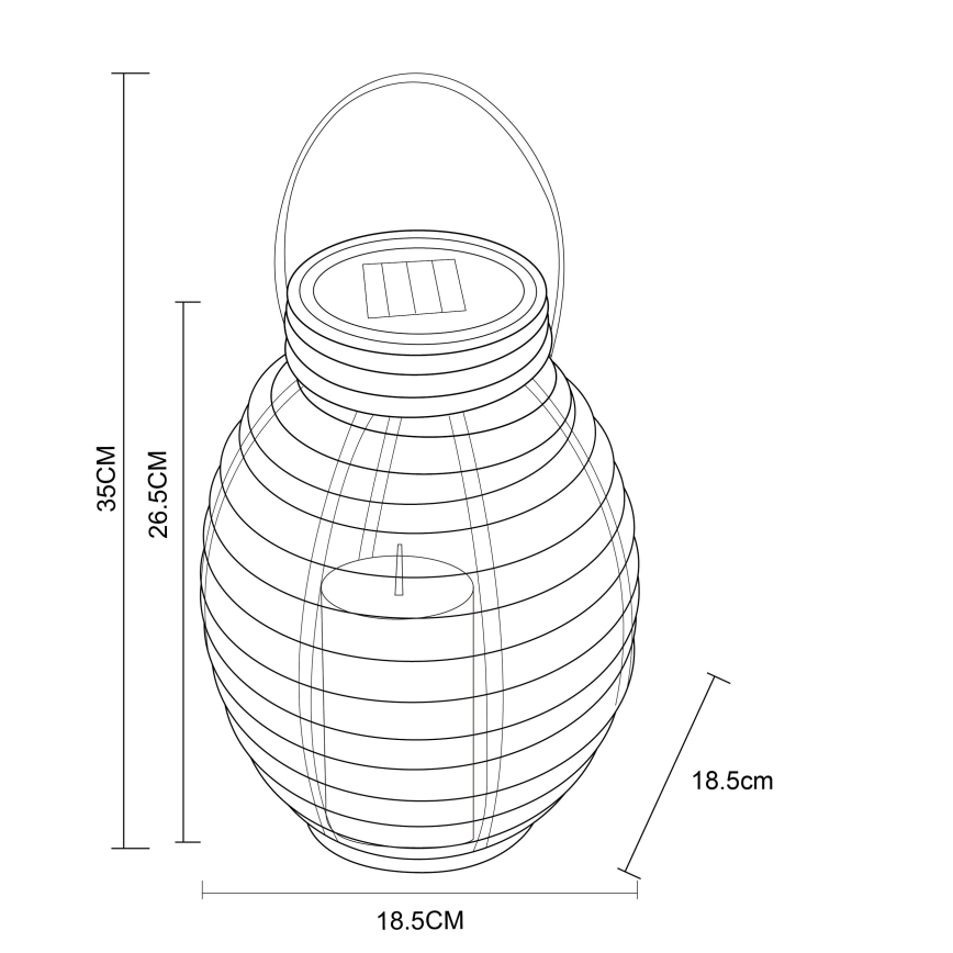 Globo - LED-Solarleuchte LED/0,06W/3,2V IP44 200 mAh Rattan