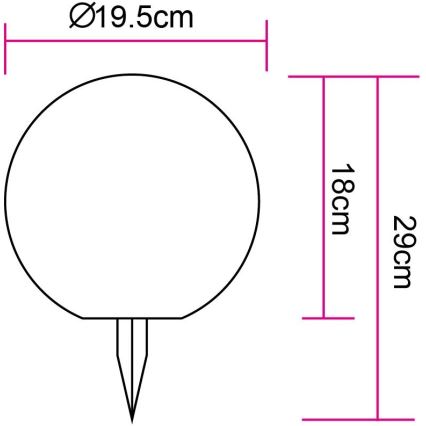 Globo - LED Solarleuchte 20xLED/0,06W/3,2V Ø 19,5 cm IP44 600 mAh