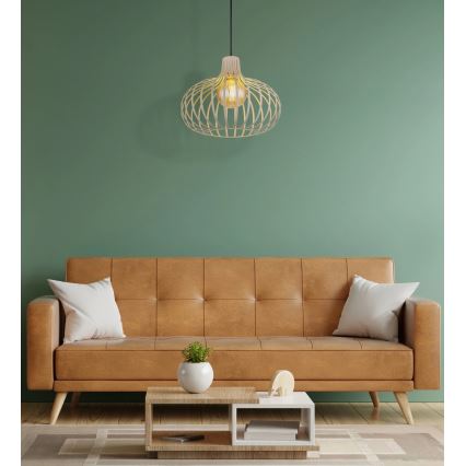 Globo - Pendelleuchte mit Kabel 1xE27/40W/230V beige