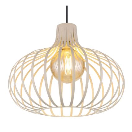 Globo - Pendelleuchte mit Kabel 1xE27/40W/230V beige