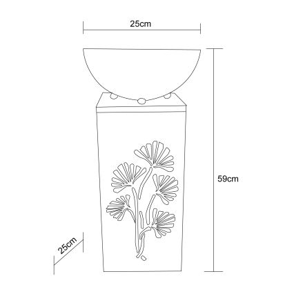 Globo - LED-Solarleuchte mit Blumentopf LED/3V IP44 300 mAh