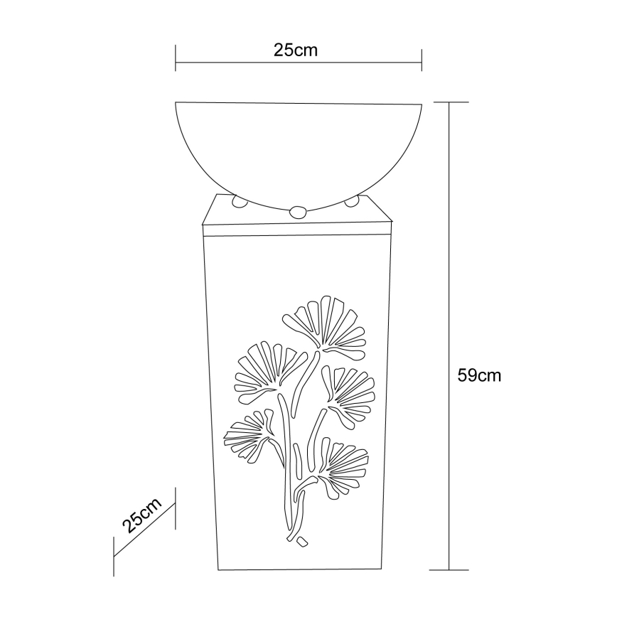 Globo - LED-Solarleuchte mit Blumentopf LED/3V IP44 300 mAh