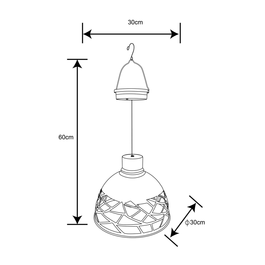 Globo 33636 - LED-Solar-Kronleuchter an Schnur LED/0,06W/3V IP44