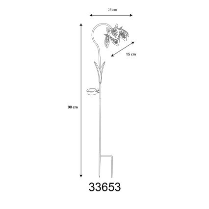 Globo - LED-Solarleuchte LED/3,2V IP44 200 mAh Blüte
