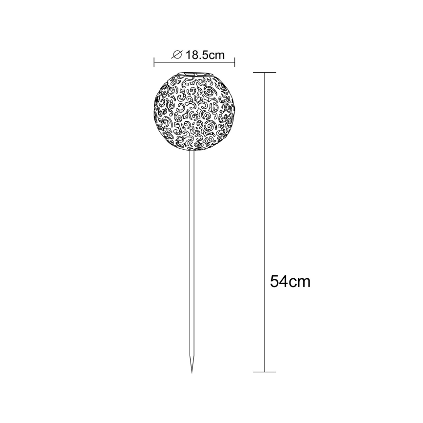 Globo - LED Solarleuchte LED/0,06W/1,2V Silber IP44 185x540 mm