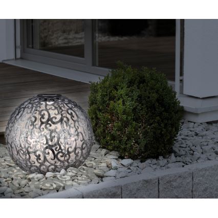 Globo - LED-Solarleuchte LED/0,06W/1,2V silbern IP44 285x400 mm