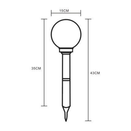 Globo - LED-Solarbeleuchtung 2xLED/0,06W/1,2V IP44