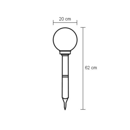 Globo - LED-Auβenbeleuchtung LED/0,06W/3,2V IP44 600 mAh