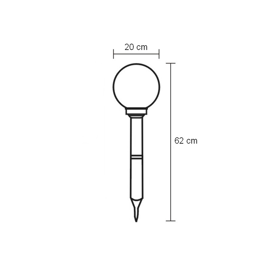 Globo - LED-Auβenbeleuchtung LED/0,06W/3,2V IP44 600 mAh