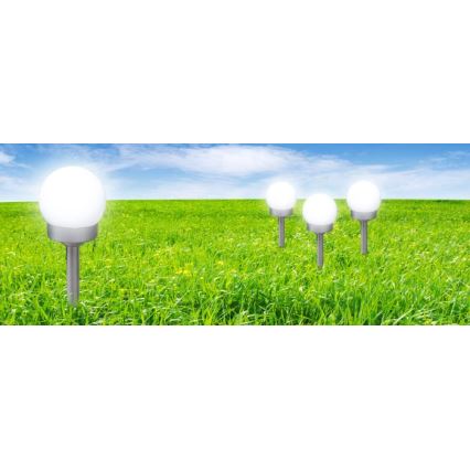 Globo - SET 3x LED-Solarleuchte LED/0,06W/3V 4000K d 10 cm IP44