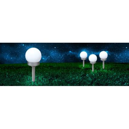 Globo - SET 3x LED-Solarleuchte LED/0,06W/3V 4000K d 10 cm IP44