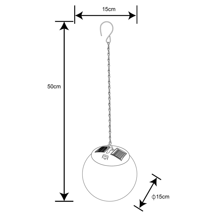 Globo - LED-Solarhängeleuchte an Kette 20xLED/0,06W/1,2V d 15 cm IP44 600 mAh