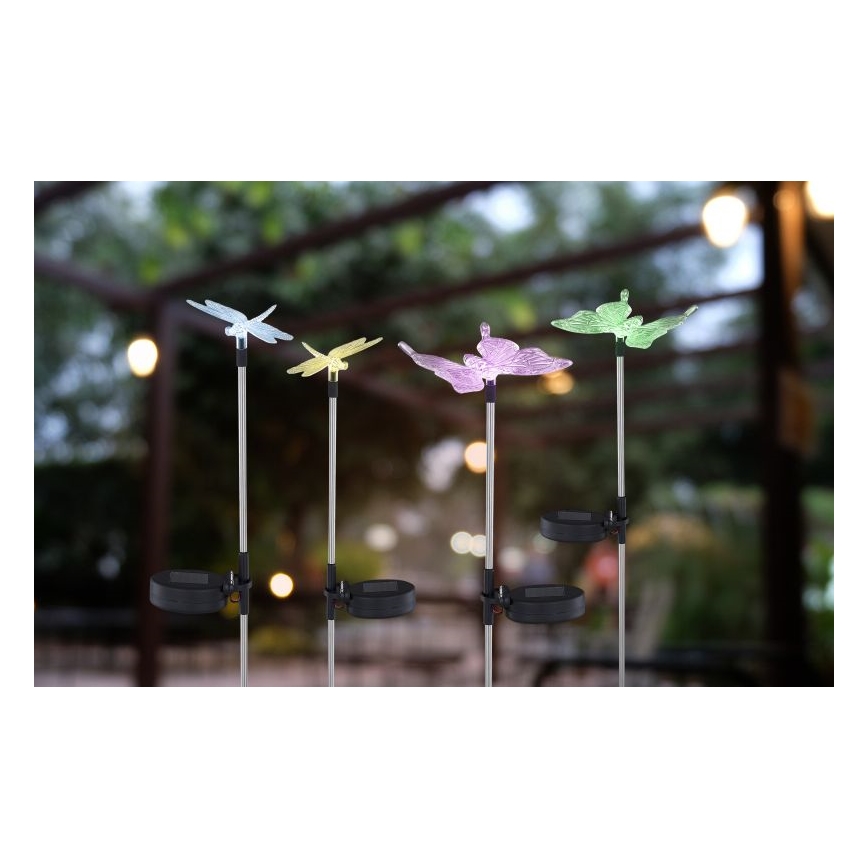 Globo - SET 4x LED-Solarbeleuchtung LED/0,06W/3V IP44