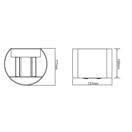Globo - LED-Außenwandleuchte 2xLED/3W/230V IP54