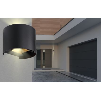 Globo - LED Außenwandleuchte 2xLED/3W/230V IP54 schwarz