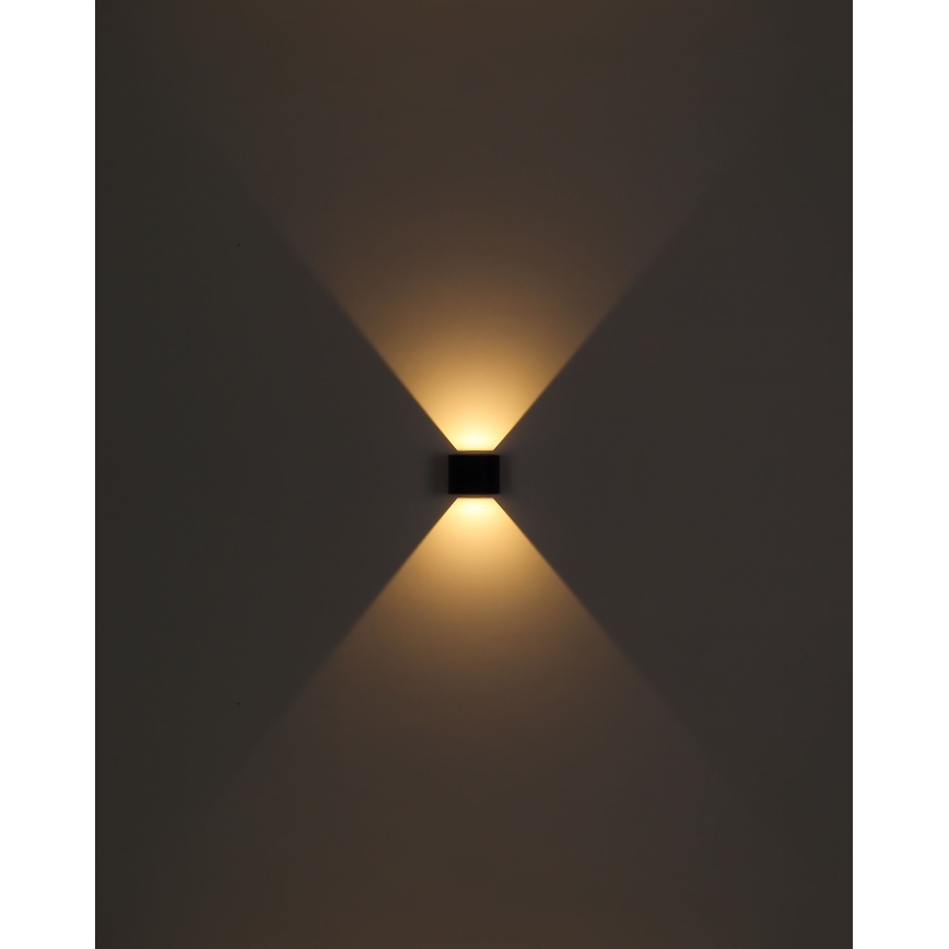 Globo - LED Außenwandleuchte 2xLED/3W/230V IP54 schwarz