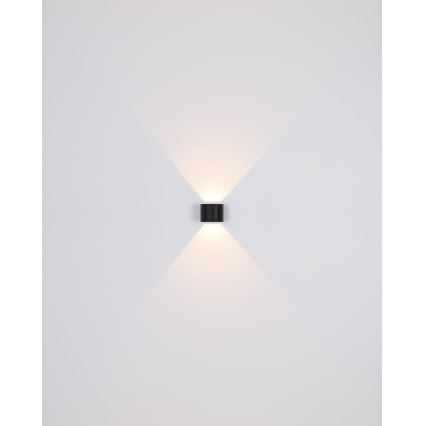 Globo - LED Außenwandleuchte 2xLED/3W/230V IP54 schwarz