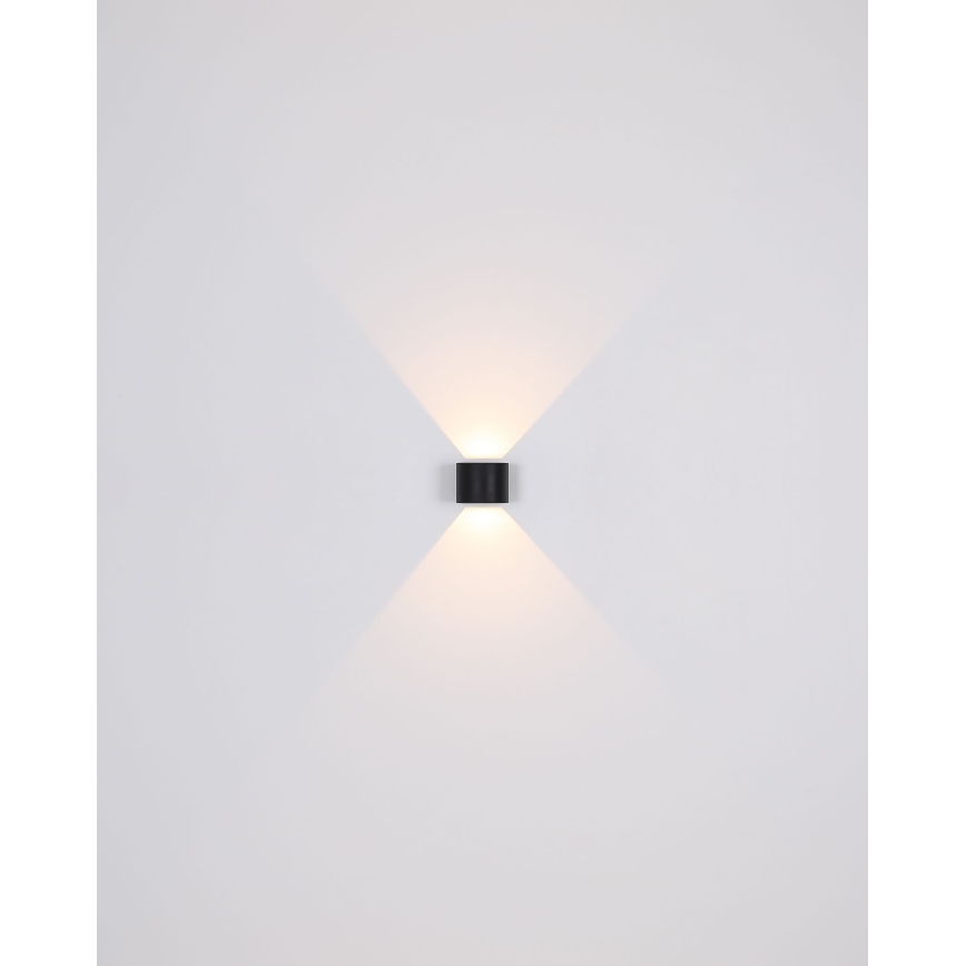 Globo - LED Außenwandleuchte 2xLED/3W/230V IP54 schwarz