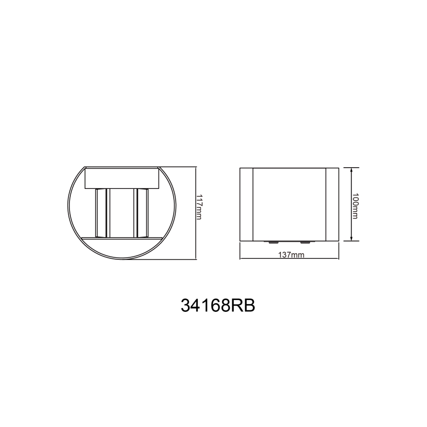 Globo - LED Außenwandleuchte 2xLED/3W/230V IP54 schwarz