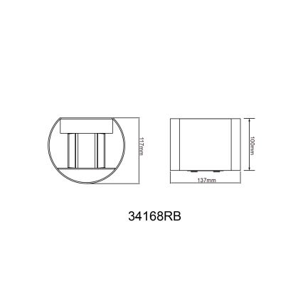 Globo - LED-Wandleuchte für den Außenbereich 2xLED/3W/230V IP44 schwarz