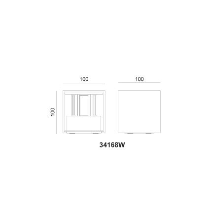 Globo - LED-Wandleuchte für den Außenbereich 2xLED/3W/230V IP44 braun