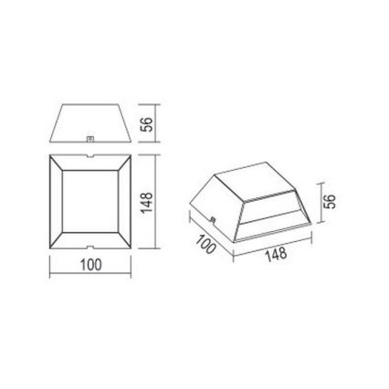 Globo - LED-Wandleuchte für den Außenbereich LED/7W/230V IP54 anthrazit