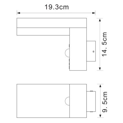 Globo - LED-Außenleuchte mit Sensor OSKARI LED/9,5W/230V IP44