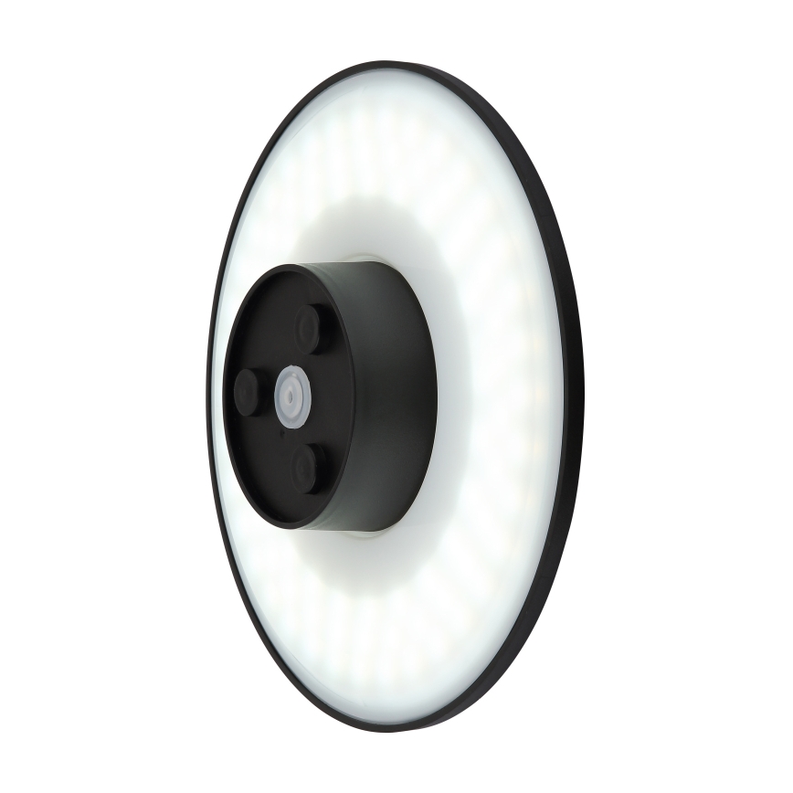 Globo - LED Außenwandleuchte LED/15W/230V 3000/4000/6000K Ø 25,2 cm IP44 schwarz