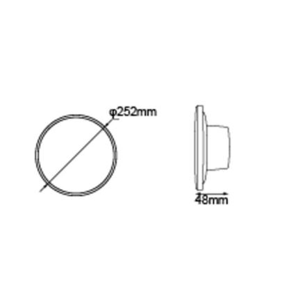Globo - LED Außenwandleuchte LED/15W/230V 3000/4000/6000K Ø 25,2 cm IP44 Weiß