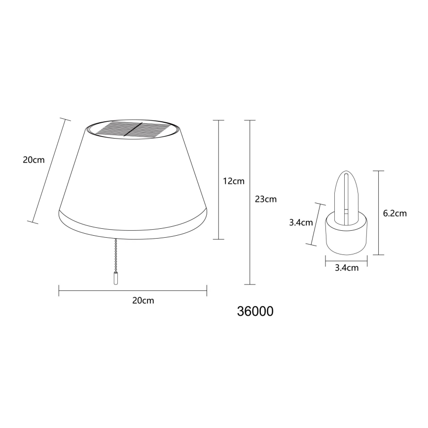 Globo - LED-Solar-Flaschenlampenschirm 10xLED/1,5W/3V IP44
