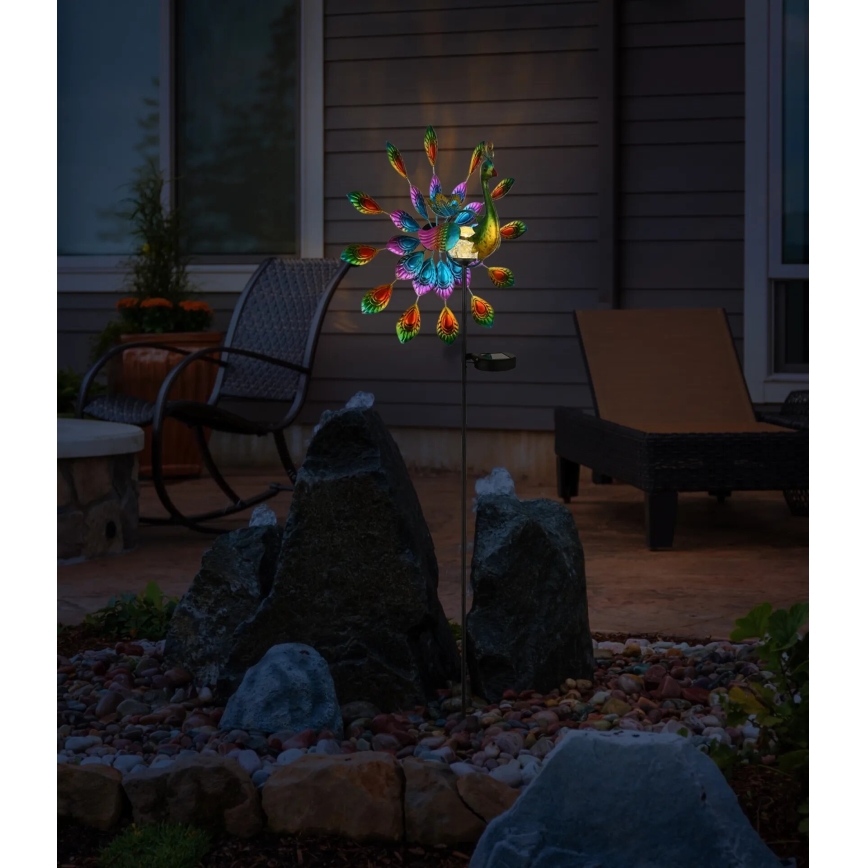 Globo - LED-Solardekoration LED/0,06W/3V IP44 Pfau