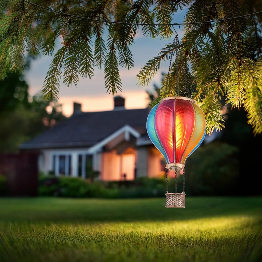 Globo - LED-Solar-Hängedekoration 20xLED/0,5W/3V IP44 Heißluftballon