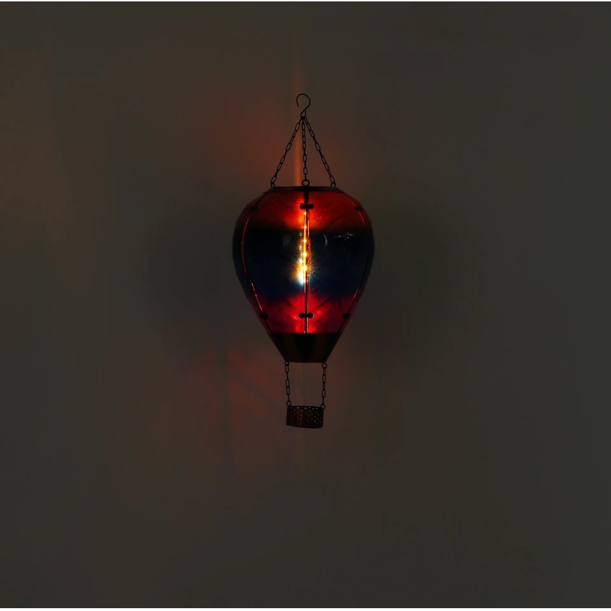 Globo - LED-Solar-Hängedekoration 24xLED/0,2W/3V IP44 Heißluftballon