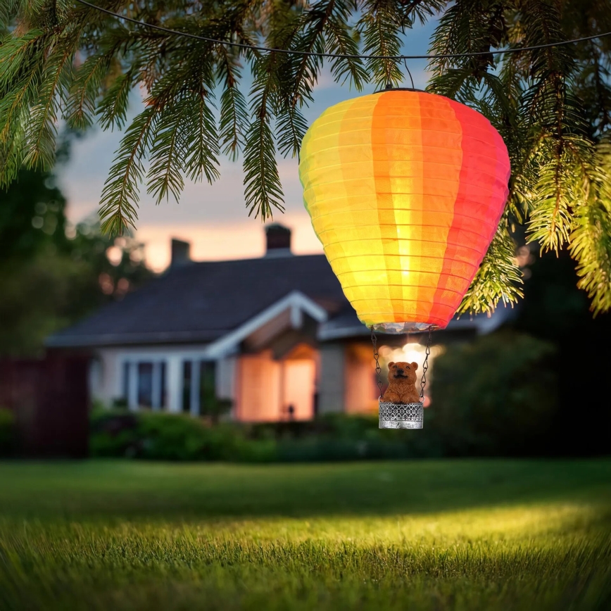 Globo - LED-Solar-Hängedekoration 24xLED/0,06W/3V IP44 Heißluftballon