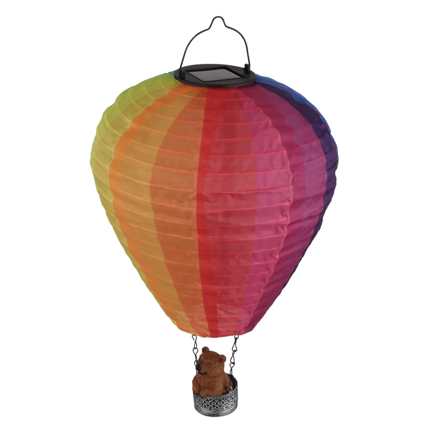 Globo - LED-Solar-Hängedekoration 24xLED/0,06W/3V IP44 Heißluftballon