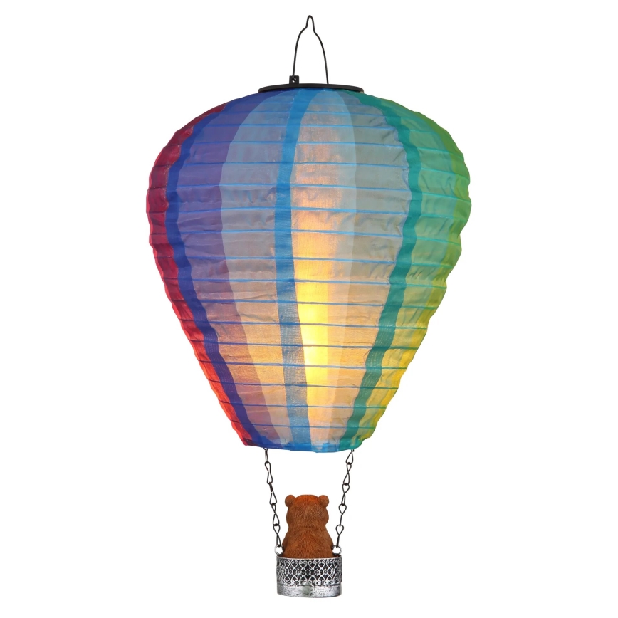 Globo - LED-Solar-Hängedekoration 24xLED/0,06W/3V IP44 Heißluftballon