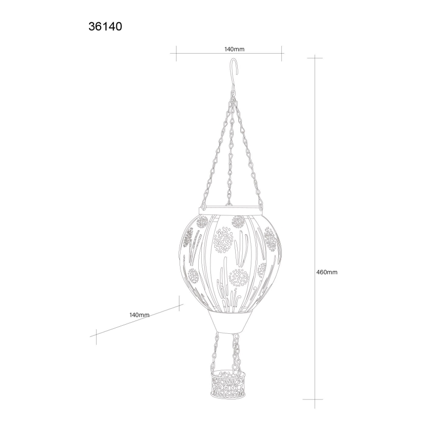 Globo - LED Hängende Solar-Dekoration 12xLED/0,02W/3V IP44 300 mAh fliegender Ballon