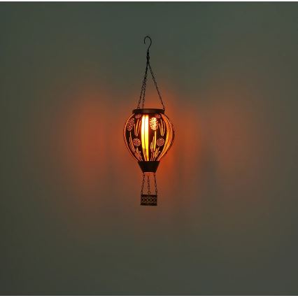 Globo - LED-Solar-Hängedekoration 12xLED/0,02W/3V IP44 Heißluftballon