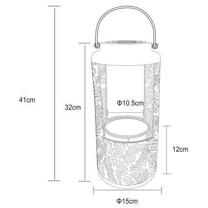 Globo - LED-Solarleuchte LED/0,06W/3V 3000K IP44