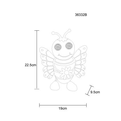 Globo - LED-Solarleuchte 104 LEDs/3 V IP44 300 mAh Biene