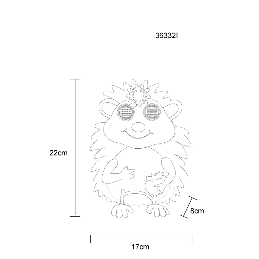 Globo - LED-Solarleuchte 104 LEDs/3 V IP44 300 mAh Igel