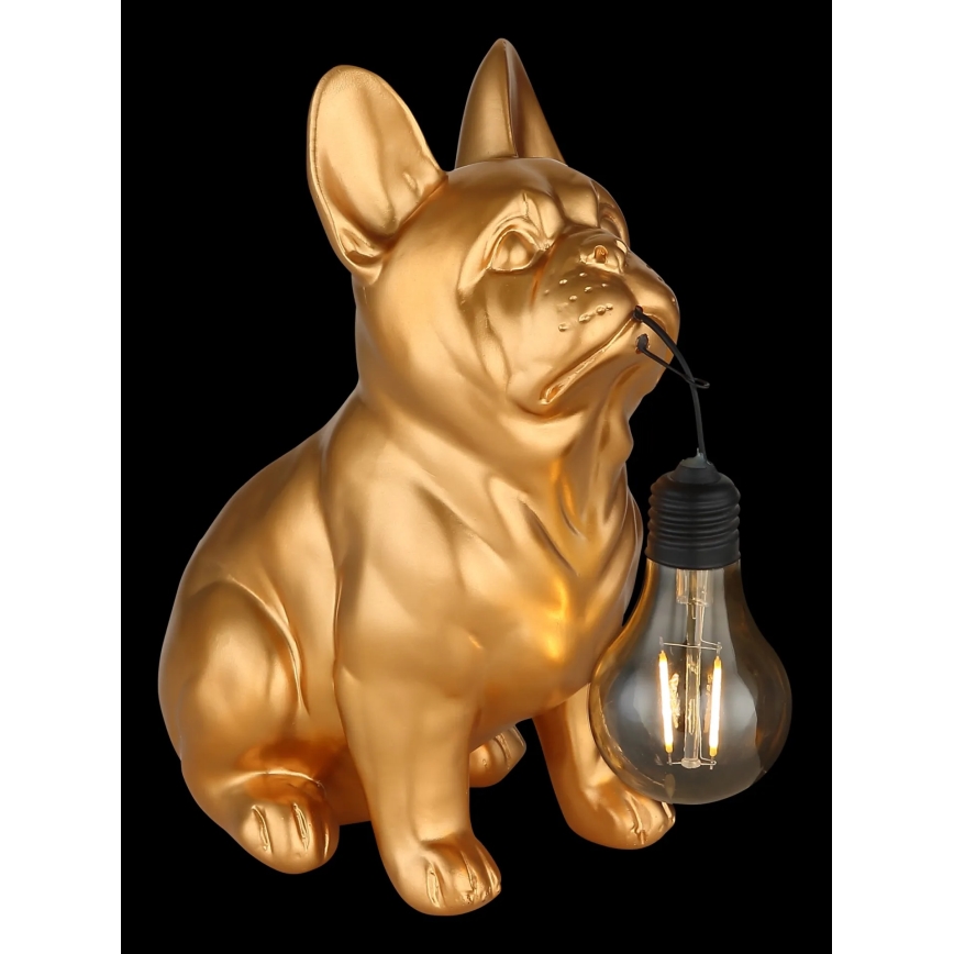 Globo - LED-Solarleuchte LED/3V IP44 300 mAh goldener Hund