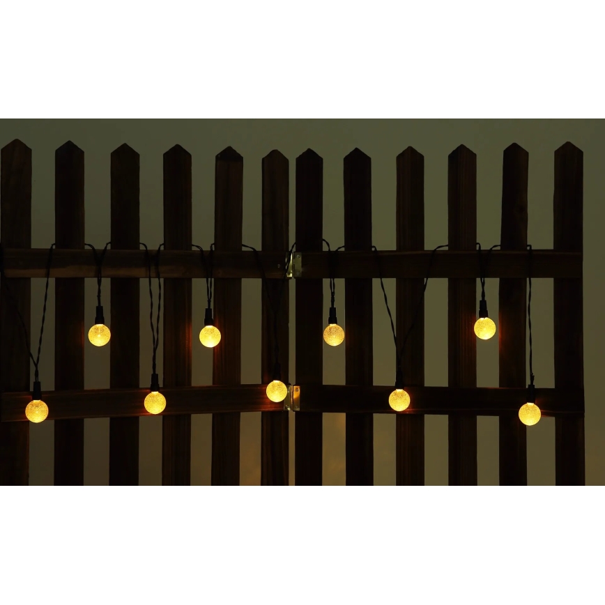 Globo - Solarlichterkette (LED RGB) 20xLED/0,06W/3V 770 cm IP44