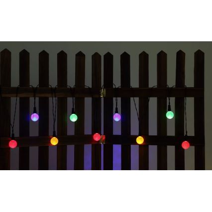 Globo - Solarlichterkette (LED RGB) 20xLED/0,06W/3V 770 cm IP44