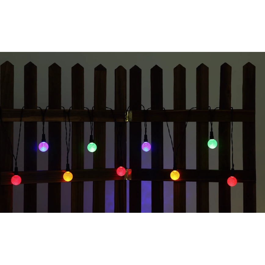 Globo - Solarlichterkette (LED RGB) 20xLED/0,06W/3V 770 cm IP44