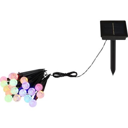 Globo - Solarlichterkette (LED RGB) 20xLED/0,06W/3V 770 cm IP44