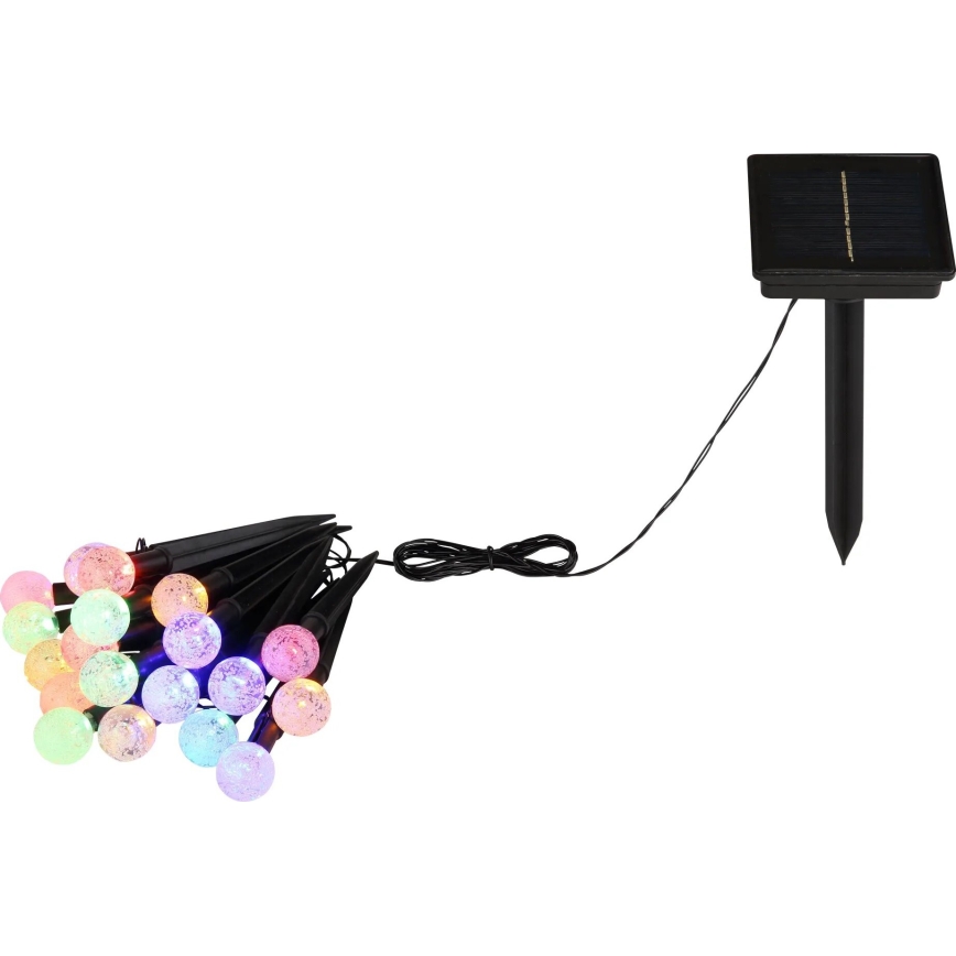 Globo - Solarlichterkette (LED RGB) 20xLED/0,06W/3V 770 cm IP44