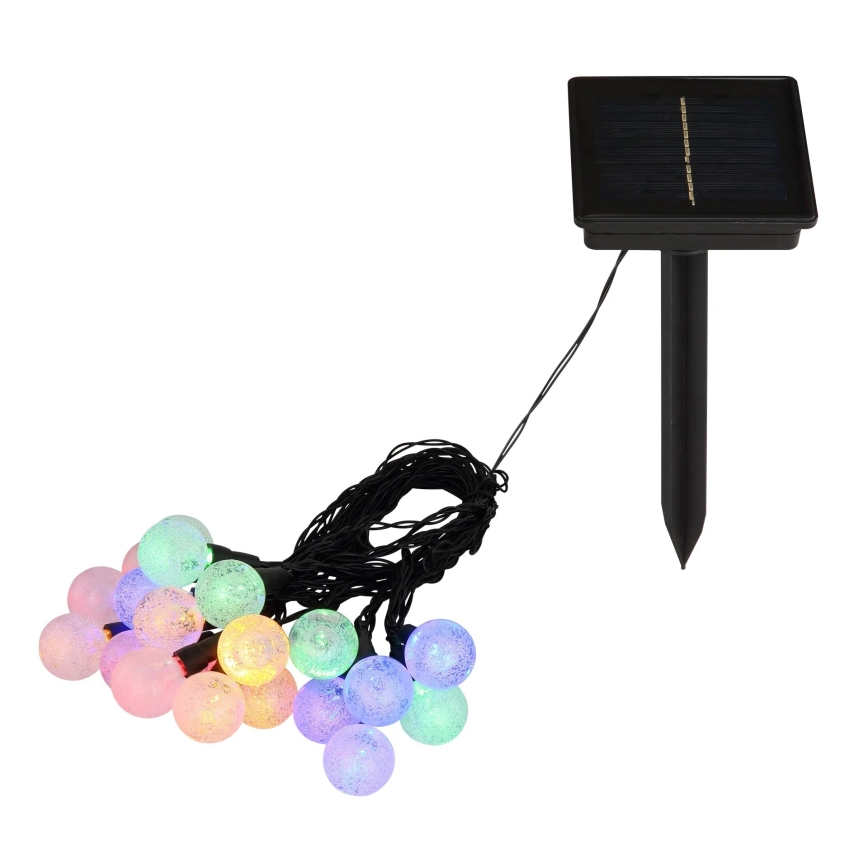 Globo - Solarlichterkette (LED RGB) 20xLED/0,06W/3V 770 cm IP44